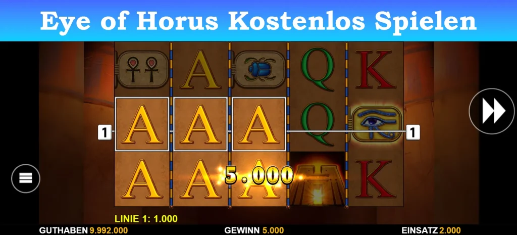 eye of horus kostenlos spielen